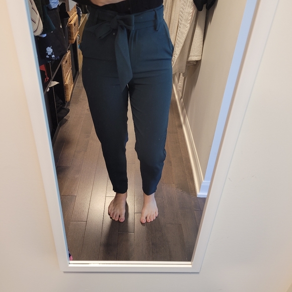 Green rw&co paper bag pants - Picture 3 of 6